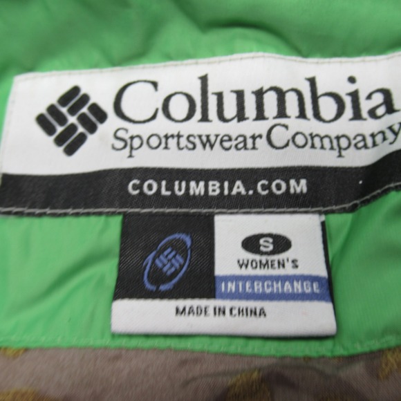 Columbia Jacket Womens Small Green Embroidered Interchange Insulated Puffer - Picture 5 of 16